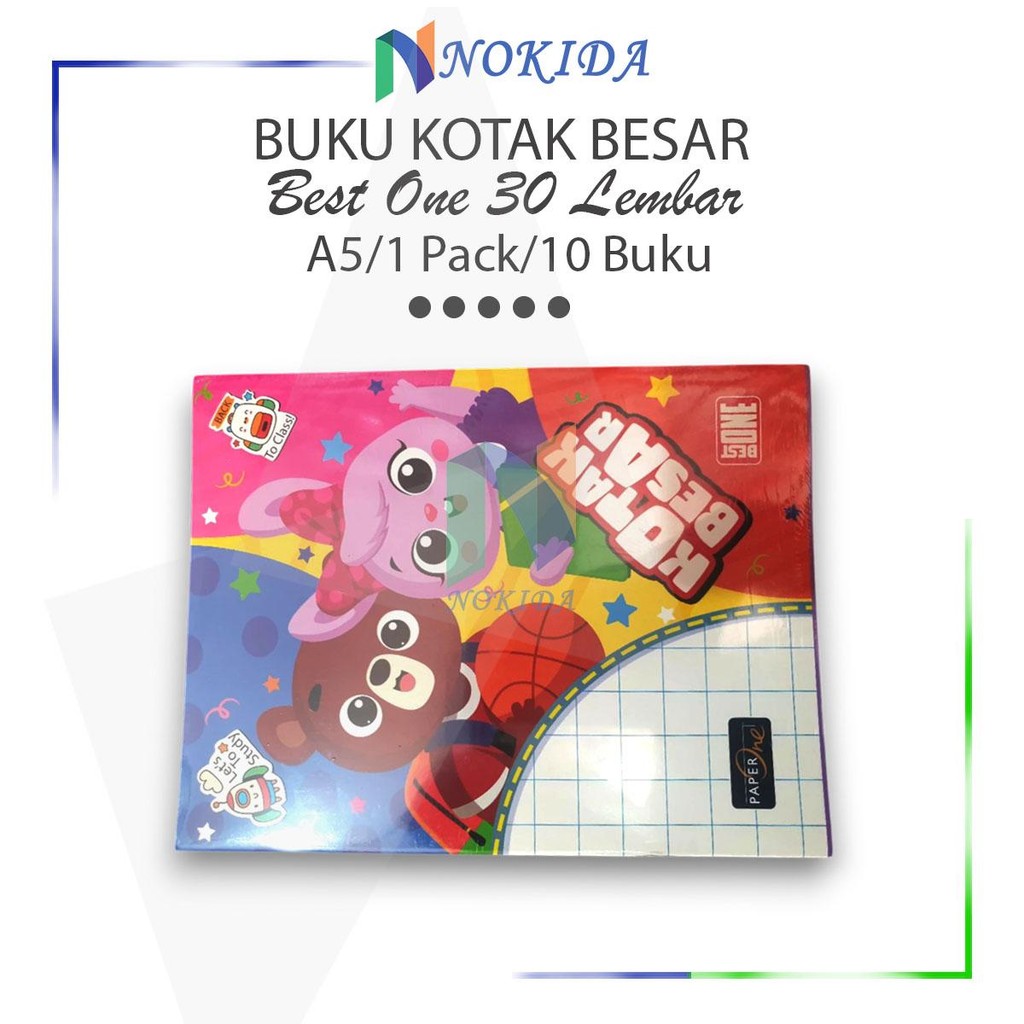 

Nokida Buku Matematika Kotak Besar A5 Best One [30 Lembar/10 Buku] / Buku Strimin Kotak Besar 1 Pak / Alat Tulis Sekolah / Buku Tugas Catatan