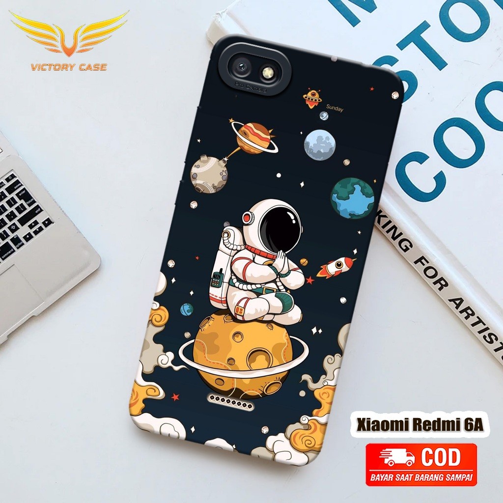 New Astronot Case - Softcase Xiaomi Redmi 6A Terbaru - Case Hp Xiaomi Redmi 6A - Casing Xiaomi Redmi