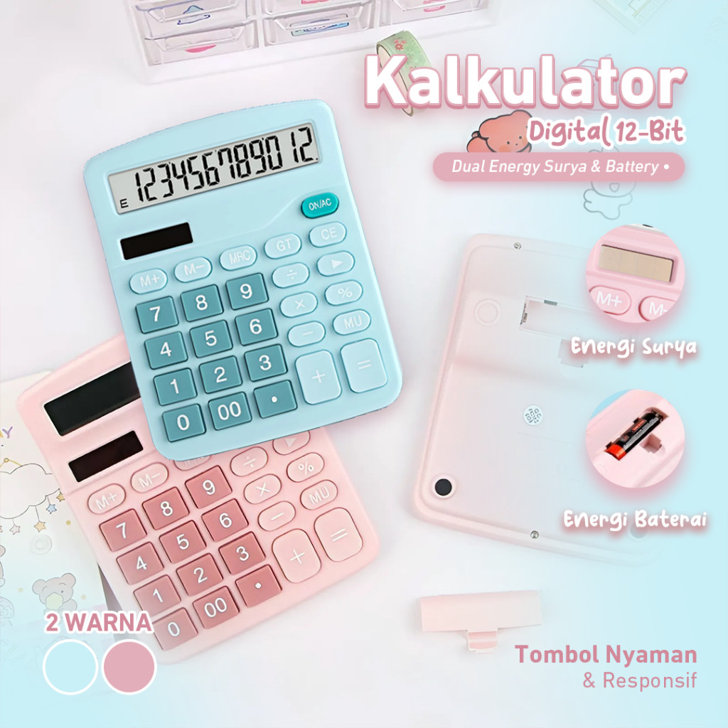 

Kalkulator Digital 12-Bit Dual Energi Baterai dan Energi Surya Calculator Check Double Power