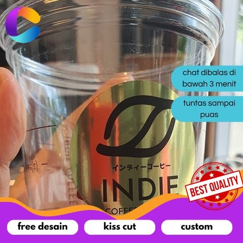 

Cetak INC SBGS 2-6 Sticker Cetak Stiker Logo Bahan Gold Custom Sticker Label Makanan Minuman