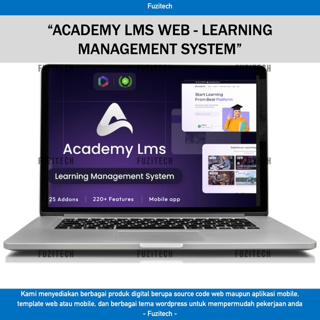 SOURCE CODE APLIKASI WEB ACADEMY LMS WEB - LEARNING MANAGEMENT SYSTEM D166 FUZITECH