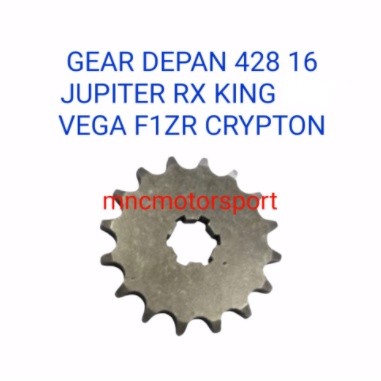 GEAR GIR DEPAN 428 16 T RX KING JUPITER VEGA F1ZR