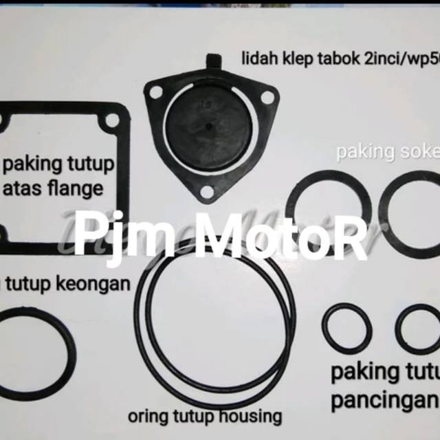 

Oring Komplit Paking komplit Mesin Pompa air Alkon 2 inci karet komplit wp20 wp50 amplas