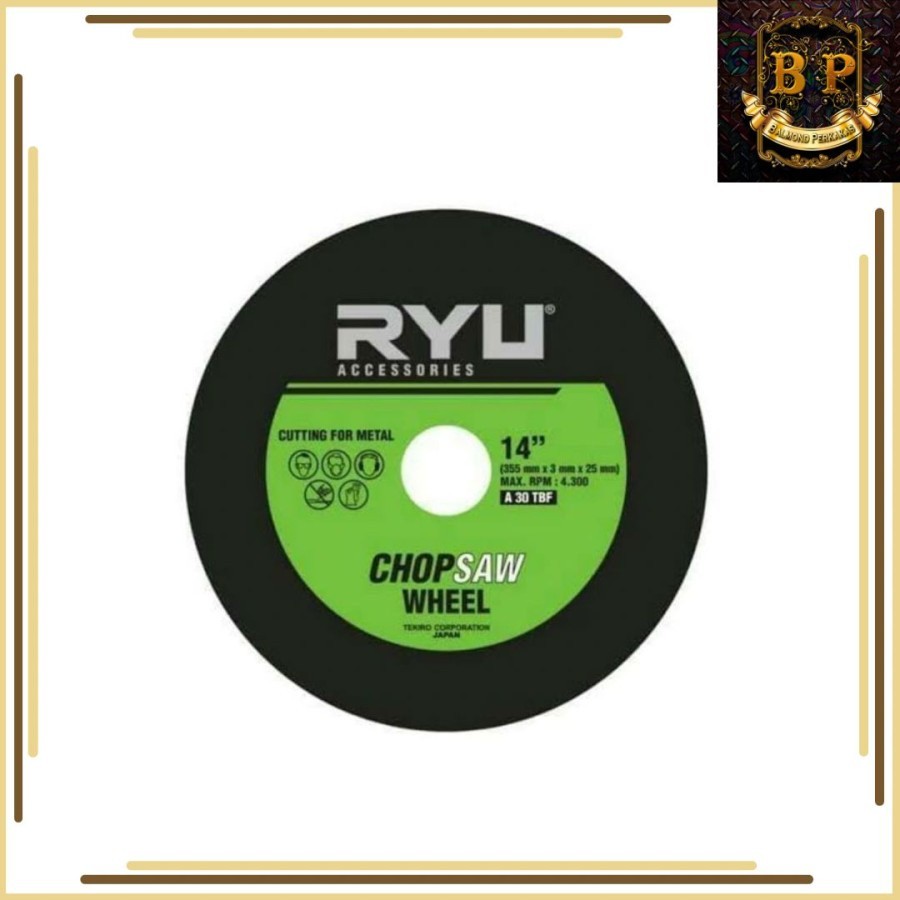 Batu Potong Gerinda Duduk 14" Cut Off Wheel 14 Inch RYU Chopsaw Wheel