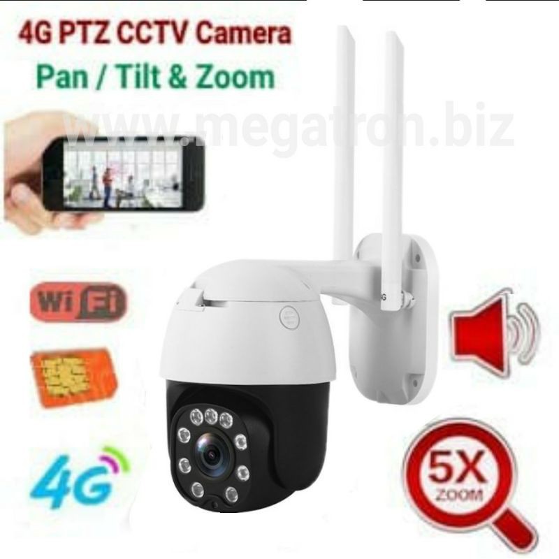 4G GSM CCTV Camera - PTZ pan/tilt & 5x Zoom - Support semua GSM operator - full HD 1080p
