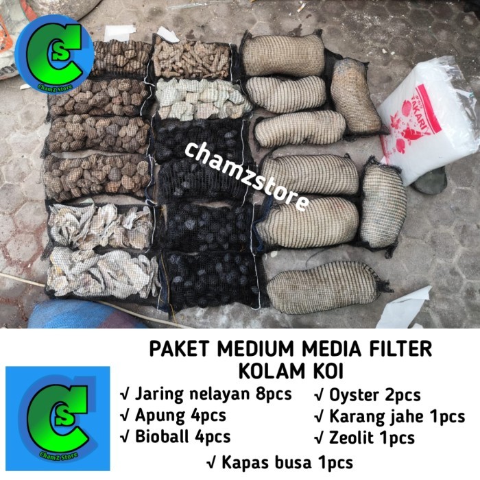 paket medium media filter kolam koi siap pakai / medium paket media filter kolam koi / paket media f