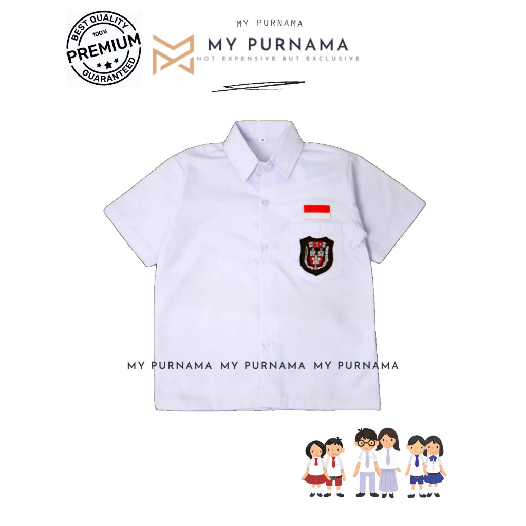 

TERBARU HEM PENDEK PUTIH SERAGAM SEKOLAH SD BAHAN OXFORD - MY PURNAMA