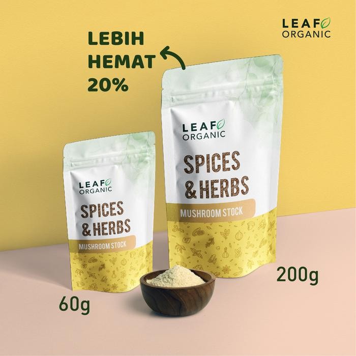 

[[BEST PROMO]] Premium Mushroom Stock non MSG LEAF ORGANIC Kaldu Jamur Murni Organik - 200 gram