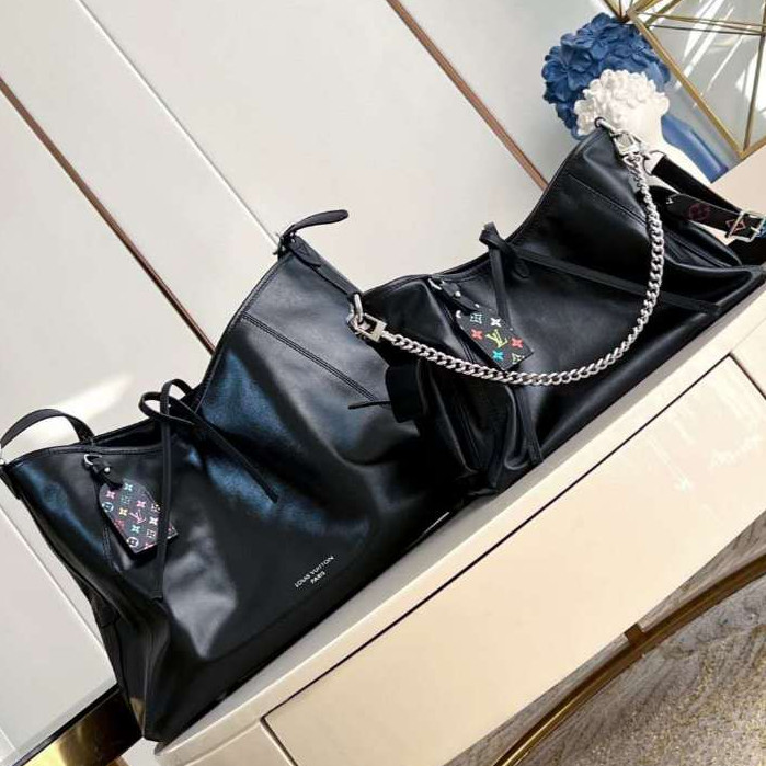 Pre Order LV CarryAll Dark Kulit Domba Asli Tas Bahu Tas Slempang Sling bag  Ukuran  Besar  39x30x15