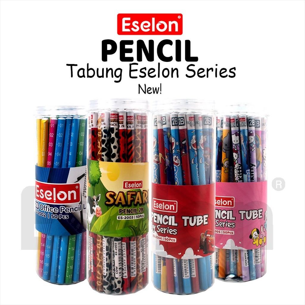 

6.6 50pcs Pensil Karakter Eselon / 1 Tabung Pensil 2B Karakter
