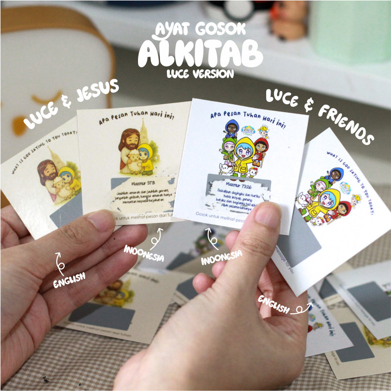 

(VERSI LUCE) AYAT EMAS GOSOK / SCRATCH CARD/ KARTU UCAPAN KRISTEN BIBLE VERSE JESUS YESUS ALKITAB ROHANI KRISTEN STIKER STICKER SOUVENIR KATOLIK CATHOLIC CHRISTIANAyat gosok