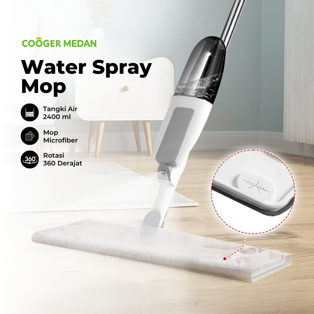 COOGER MEDAN Alat Pel Lantai Semprot Pel Dengan Tangki Air Scrapper Spray Mop Praktis Mudah Digunaka