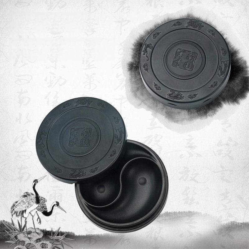 

Ink Stone Calligraphy Inkstone Japanese Chinese Black Supplies Ink Tray Ink Stack Blackcup Dipper Printing Plastic Tai Ji Plate