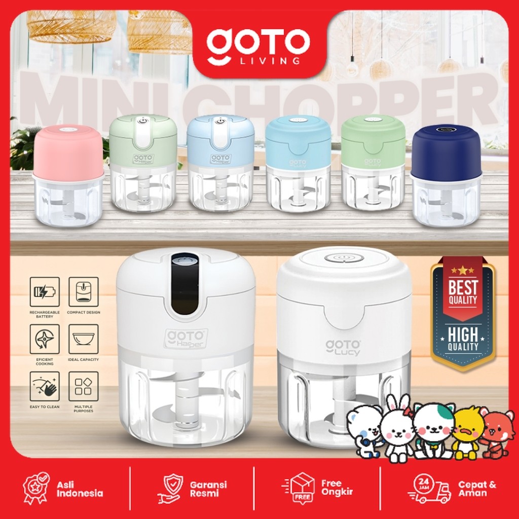 Goto Lucy Harper Mini Chopper Blender Penggiling Bumbu Dapur Portable