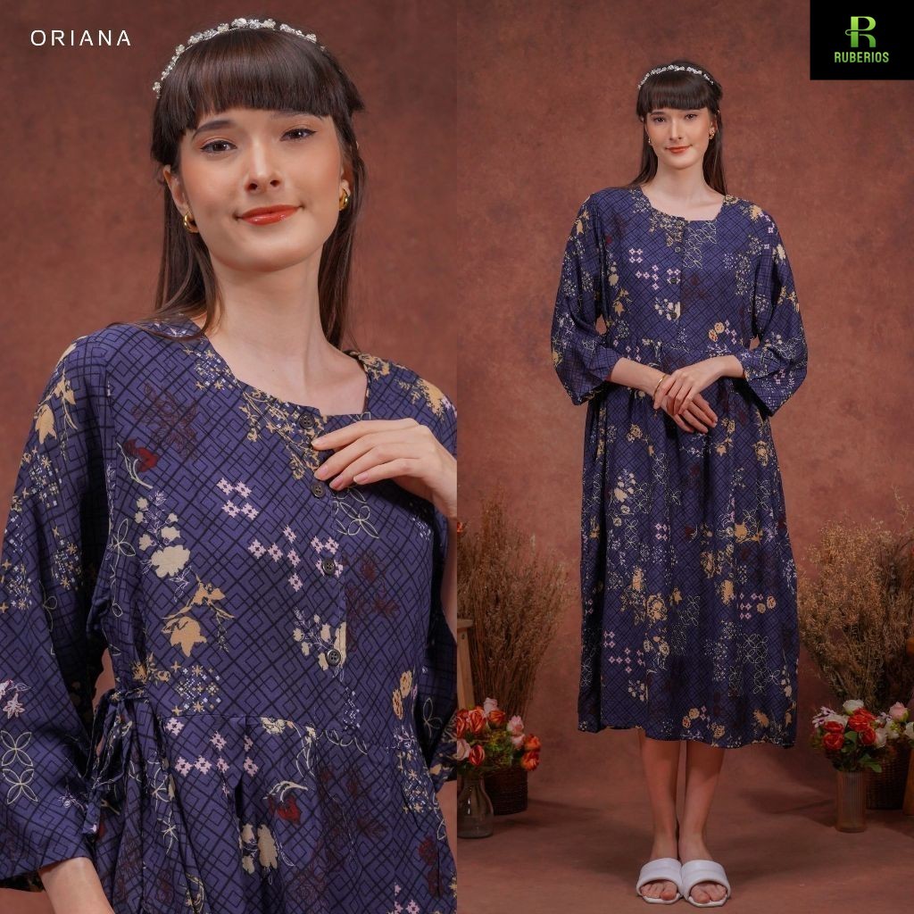 Oriana Dailywear Daster Busui Jenita Collection | Daster Lengan Panjang