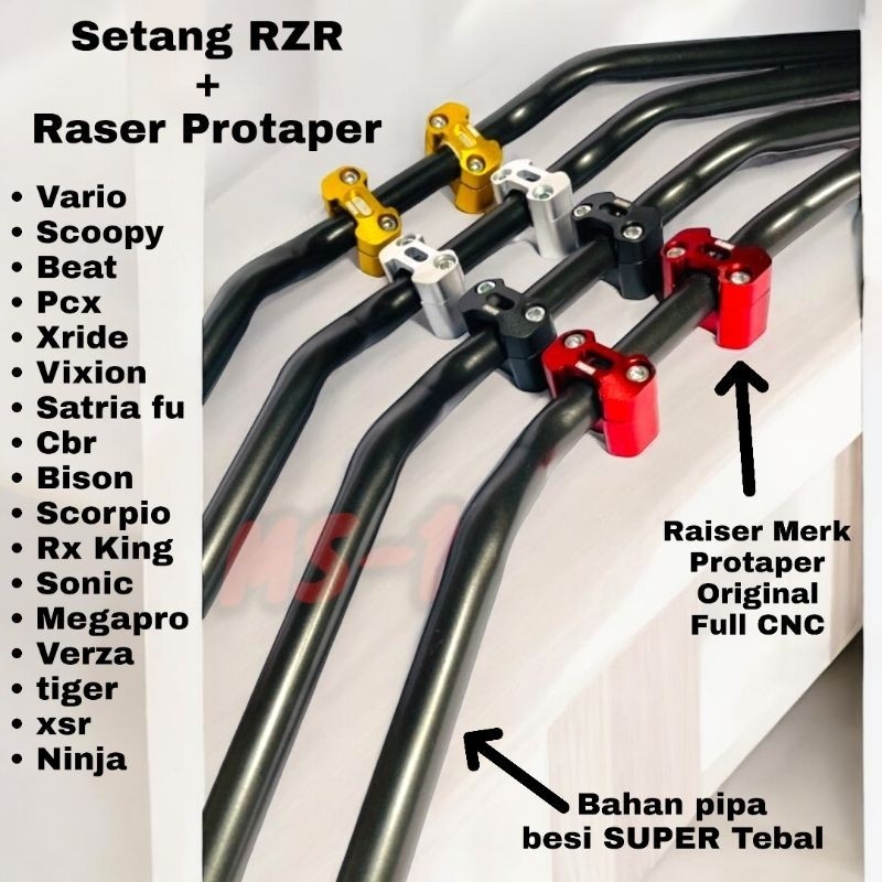 Stang Rzr Plus Protaper Original Bisa Untuk Semua Motor Matic, Sport, Bebek Universal Satria Fu Vixi