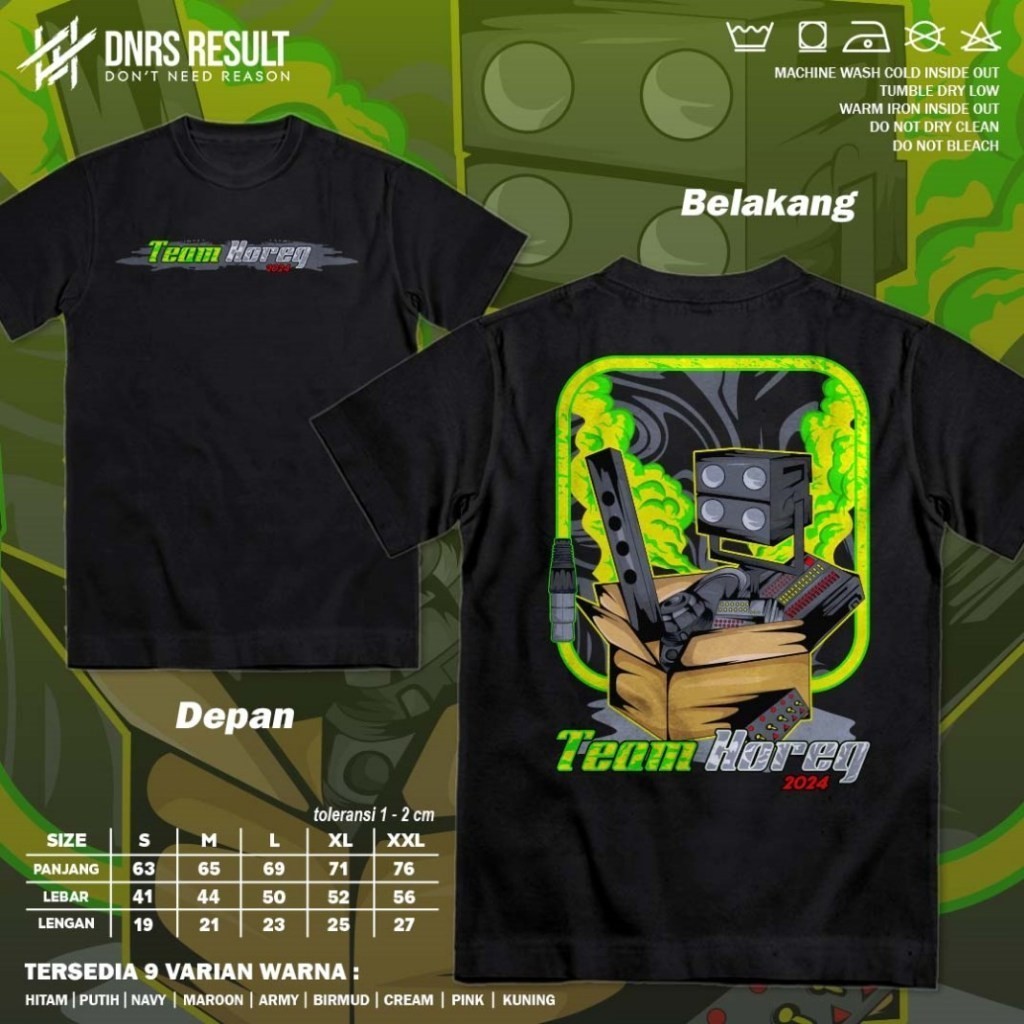 Kaos Team Horeg 2024 - Baju Distro Sound System Audio Lighting Operator Sound Sistem Balap