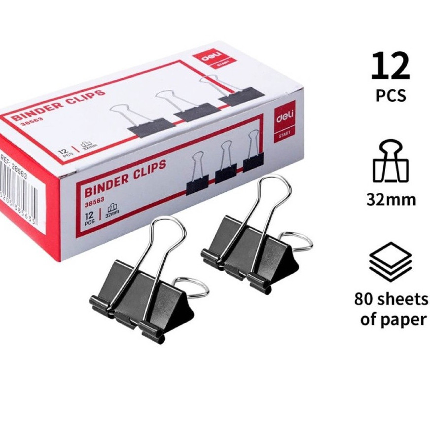 

Binder Clip Kertas Deli 32mm (260)