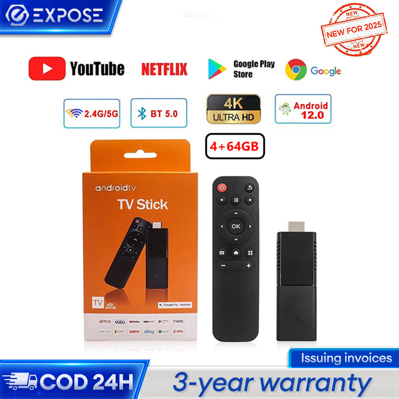 Smart TV Stick Digital TV Stick Android TV Stick Netflix/YouTube/Google 4k Android 12 HDMI 4+64 Ram