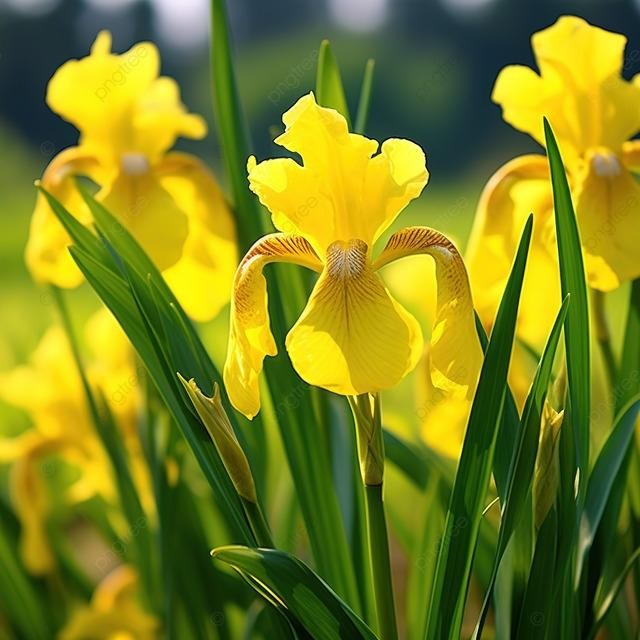 Tanaman Bunga Iris Kuning /walking Iris (Iris pseudacorus)