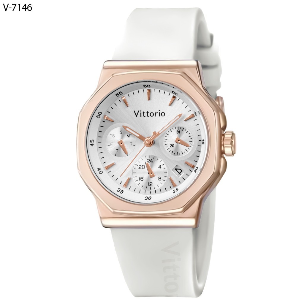 Jam Tangan  Jam Tangan Wanita Vittorio 7146 Rubber Tanggal