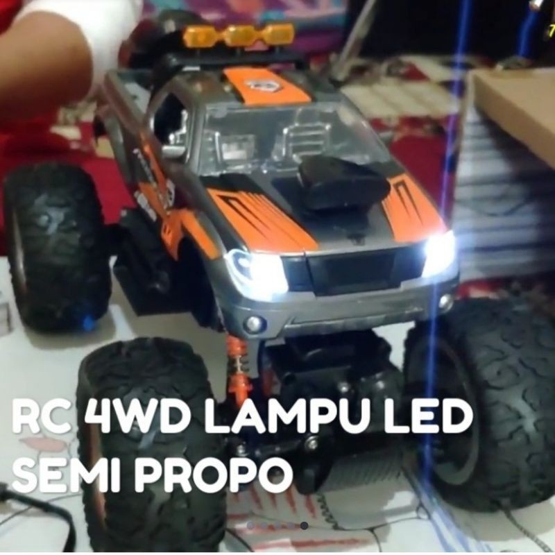 Rc crawler big foot 4 WD ukuran besar ban besar bisa atur kecepatan