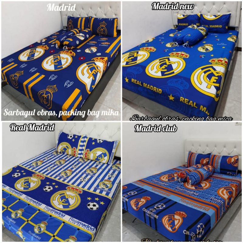 HOT ITEM Sprei karet sudut motif real MA DRID/sprei motif bola