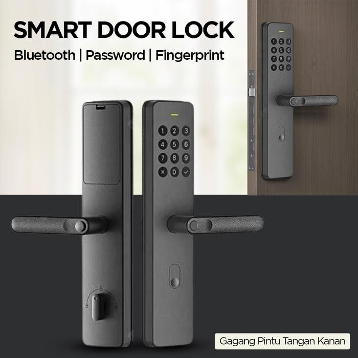 

Kunci Pintu Smart Door Lock Fingerprint Bluetooth Password Key ZNMS01X