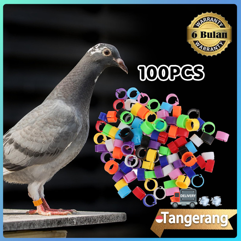 100pcs/Bag Ring Merpati Jepit 8mm Ring Clip Merpati Random Pilihan 10 Warna