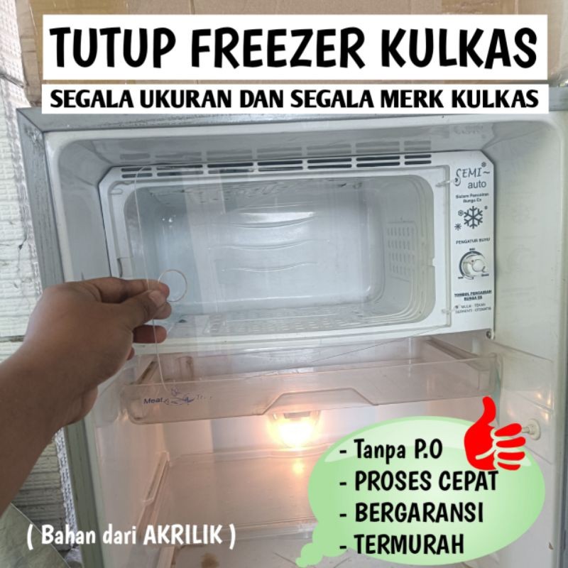 TUTUP FREEZER KULKAS TOSHIBA, SHARP, LG, PANASONIC AKRILIK CUSTOM MURAH MUDAH DIPASANG