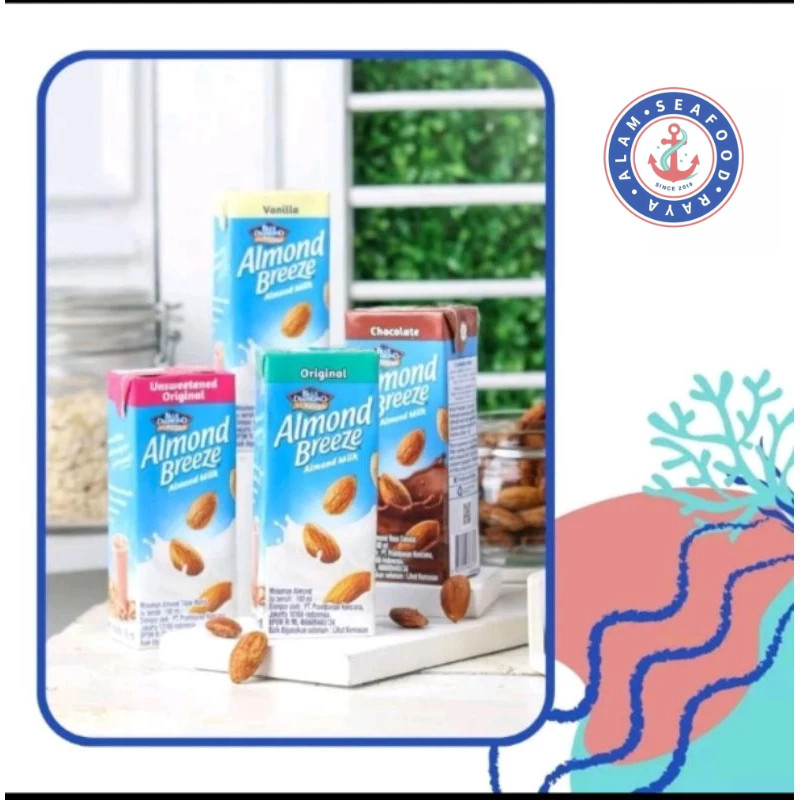 

Almond Breeze 180ml Susu Almond Susu Non Diary Blue Diamond 1 karton isi 24