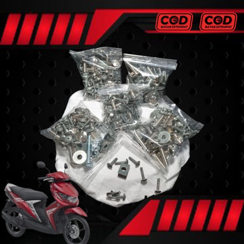 COD Baut Full Body Mio soul gt 115 / Baut Fullset body halus body kasar Yamaha Mio soul GT 115