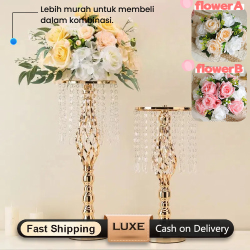 【Harga Minimum】COD Vas bunga hiasan dekorasi ruang tamu mewah pajangan lemari kaca luxurious wedding