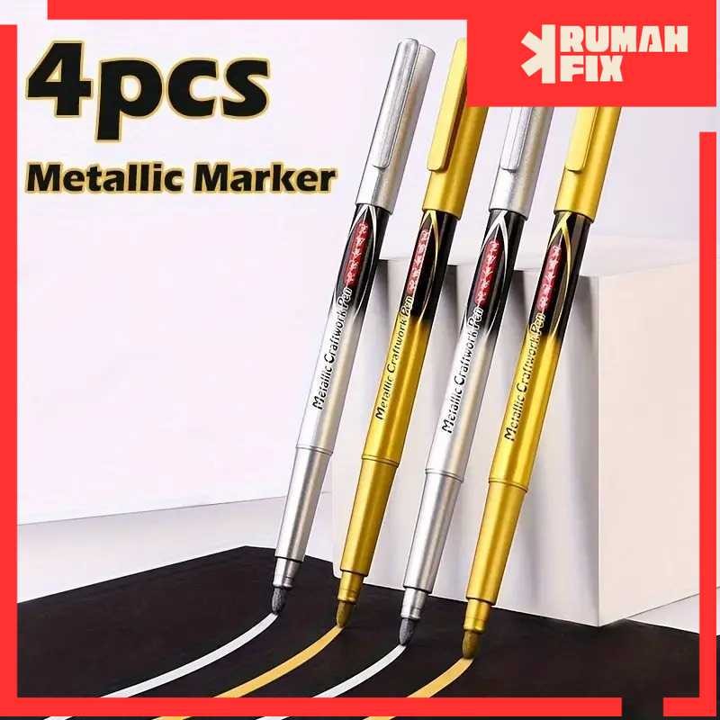 

Spidol Permanen Chrome Gold Silver 1.5mm 4 PCS