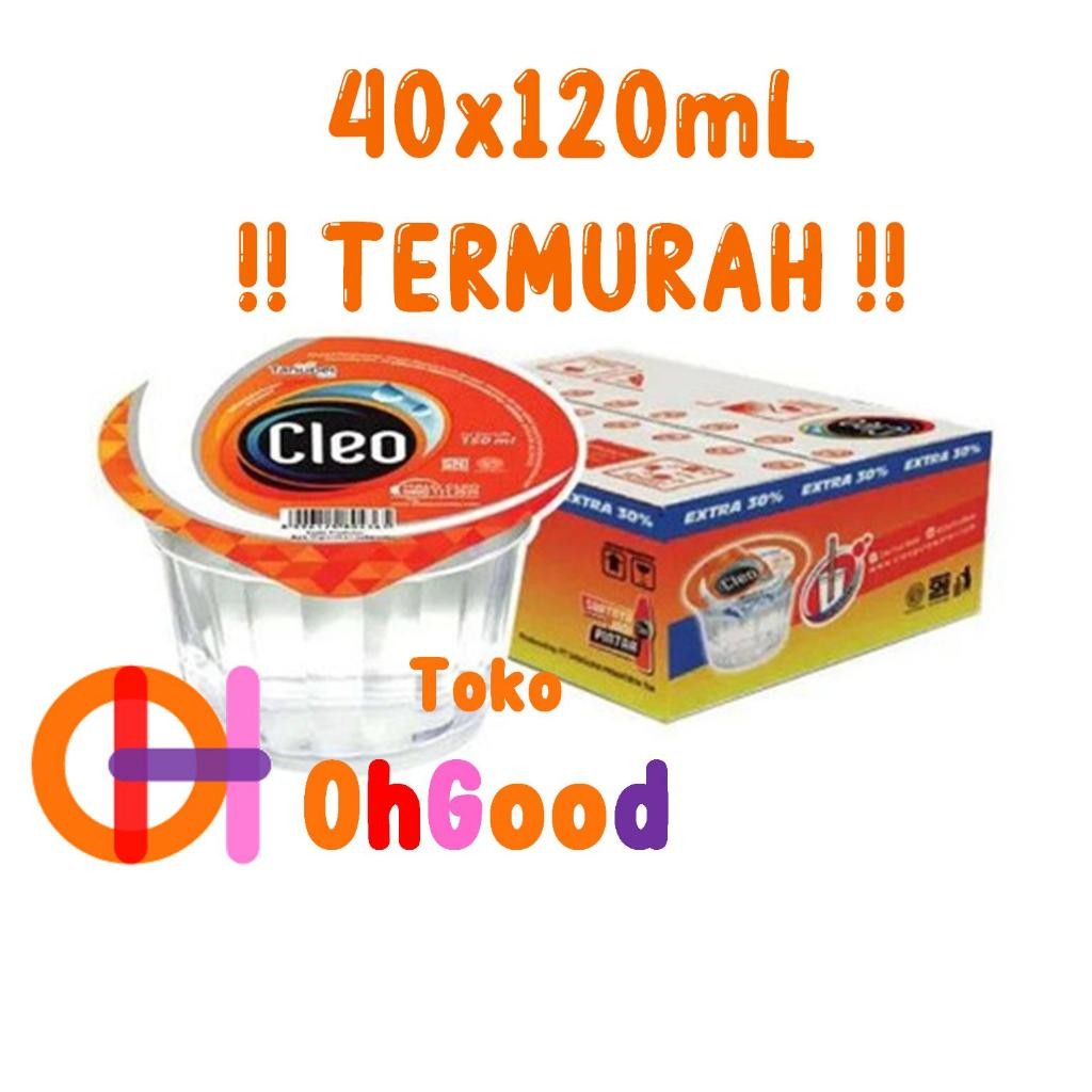 

Air Minum Mineral Murni Cleo 120mL 120 mL Cup Gelas AMDK isi 40 per pak box dus