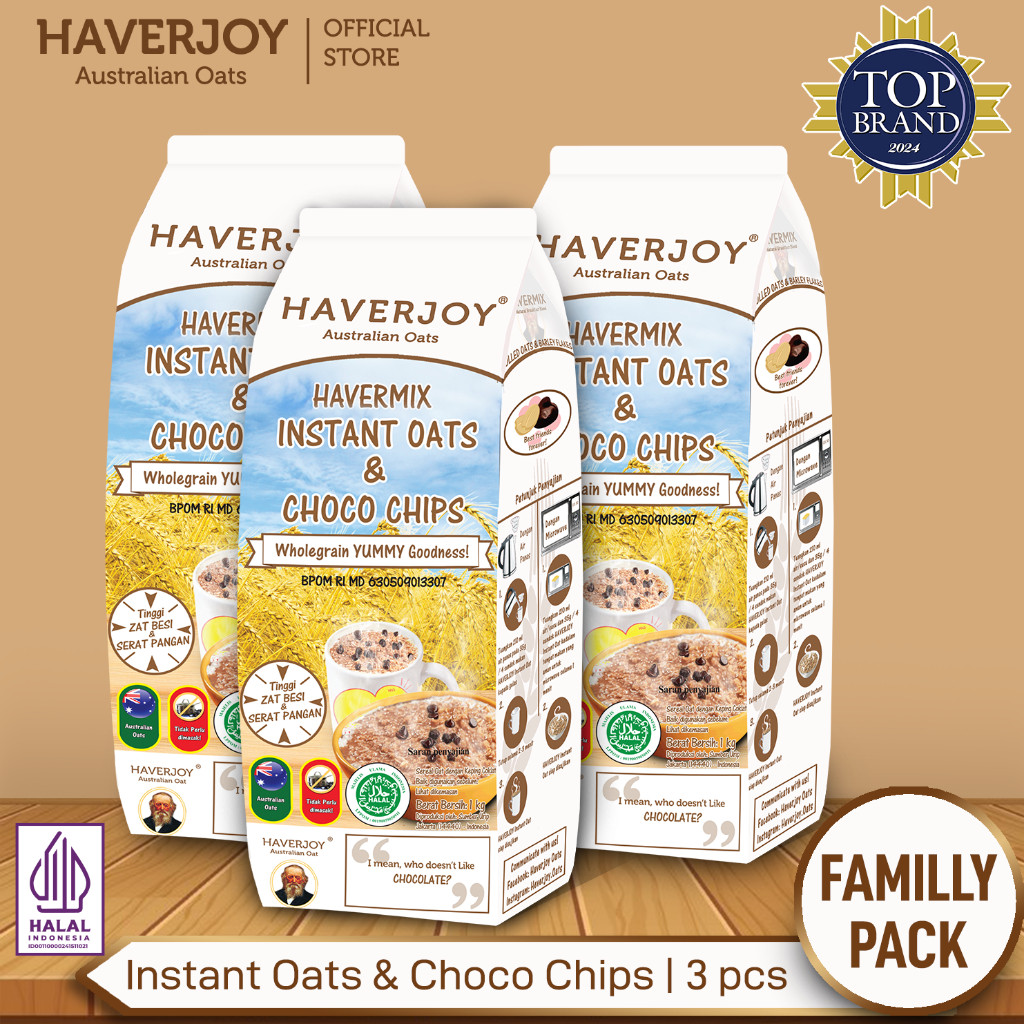 

Havermix Family Pack Instant Oats & Choco Chips 1kg - 3 Pcs
