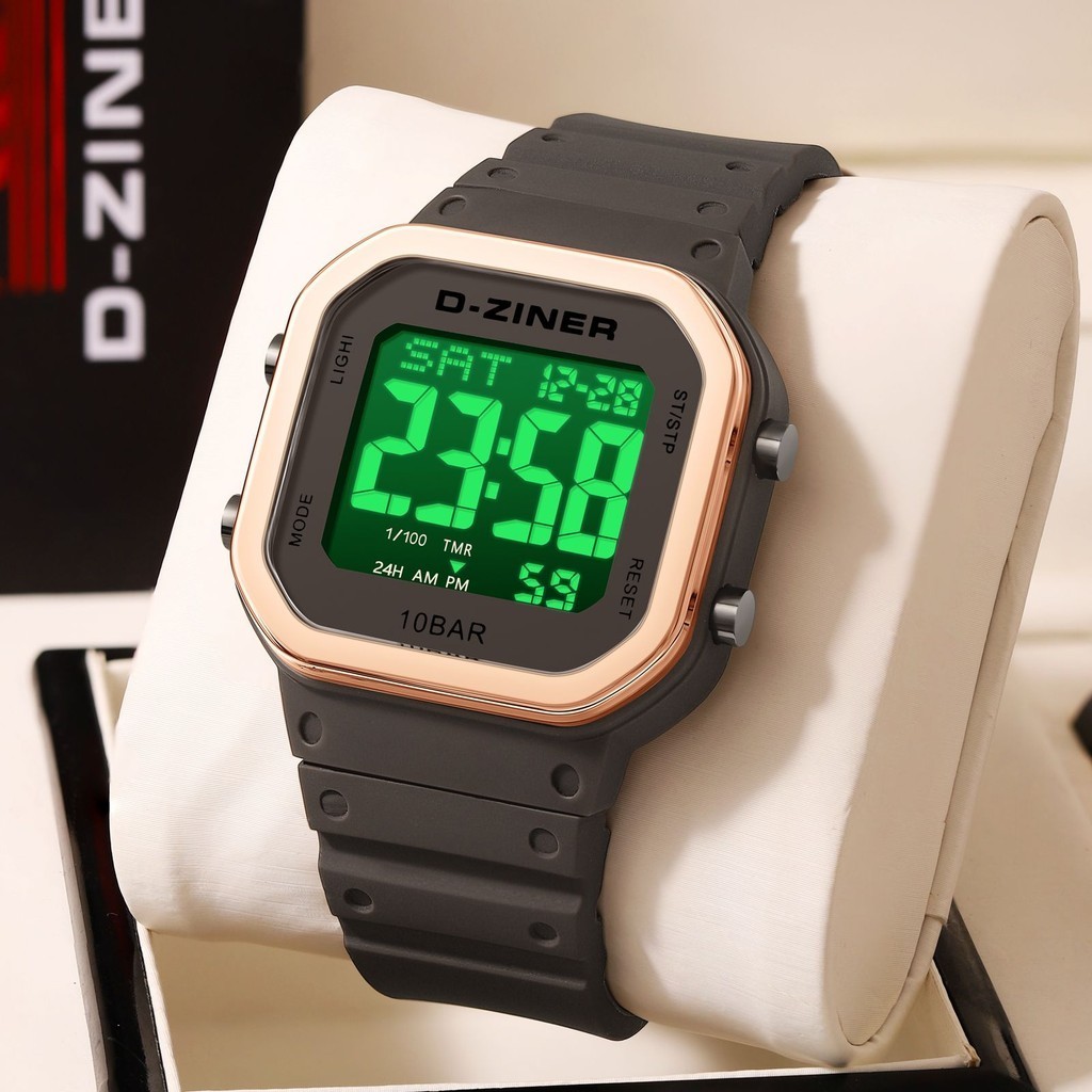Jam Tangan  Dziner Jam Tangan Pria Dan Wanita 8321 Rubber Digital Waterproof 10 ATM