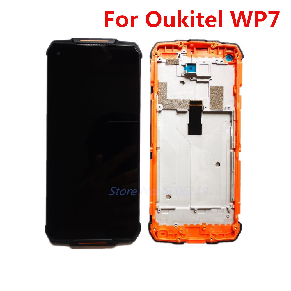 For Oukitel WP7 Phone LCD Display With Frame And Touch Screen Digitizer Assembly 6.53 inch Screen Re