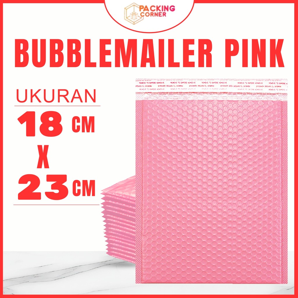 

Amplop Bubble Mailer Wrap 18x23 cm Pink Premium Quality MURAH