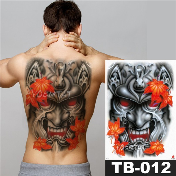 Tato temporer fullback punggung belakang temporary tattoo ful full belakang back jumbo