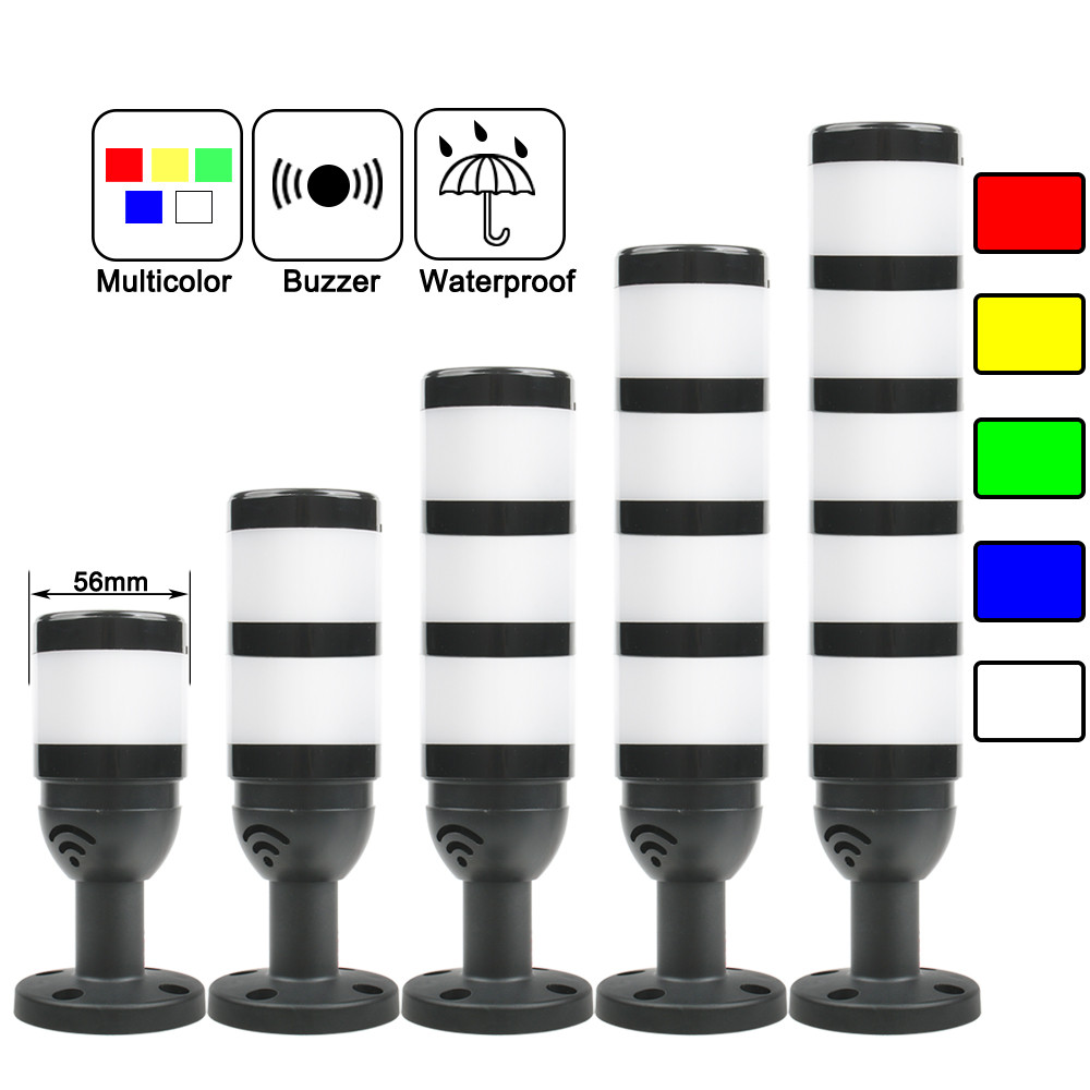 SMGJ5 Multilayer rotary industrial LED signal Stack tower warning light alarm device DC12V24V AC110V
