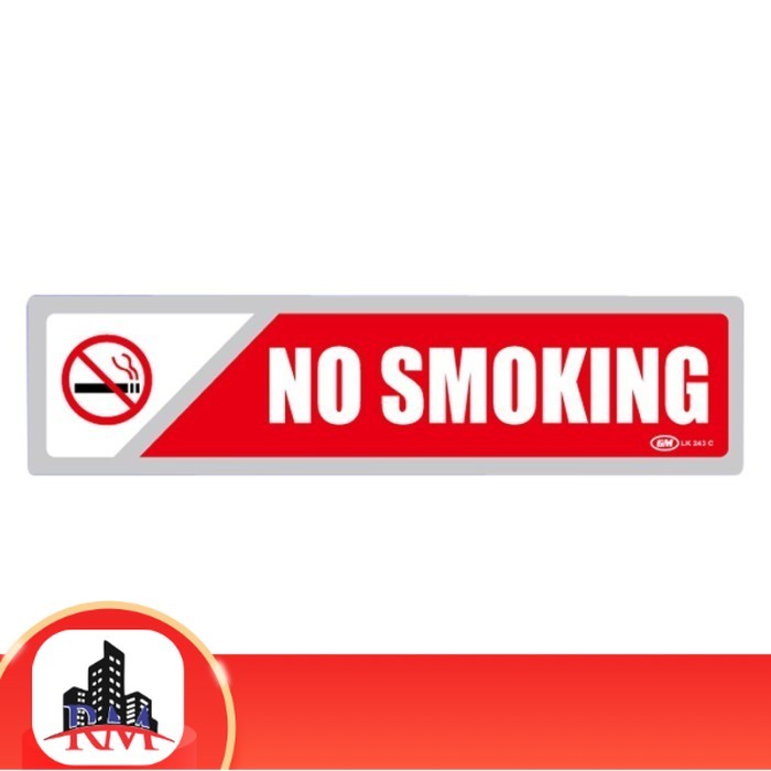 

Papan Tanda / Sign Board / Label Acrylic NO SMOKING LK 243 C