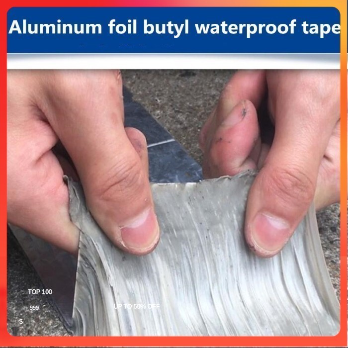 

Lakban Aluminum Foil Butyl Super Ahesive Tape Waterproof 15 cm x 5 m