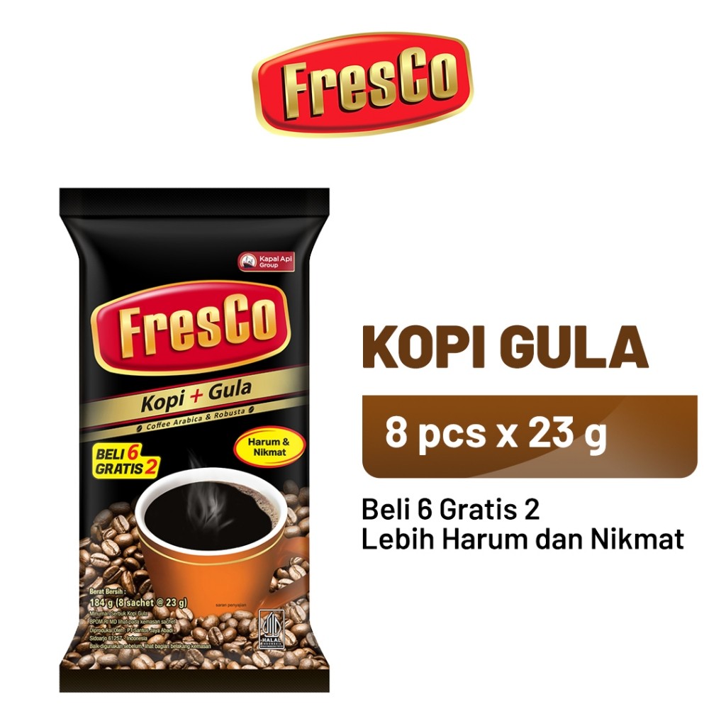 

Fresco Gula 1 Bag (8 x 23 gr) Kopi Price