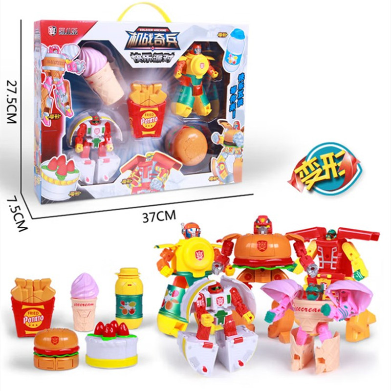 

1 PC Action Figure Hamburger Transformation Robot Party Toys Deformation Plastic Food Play Collection Kids Girl Gift Baby Toy
