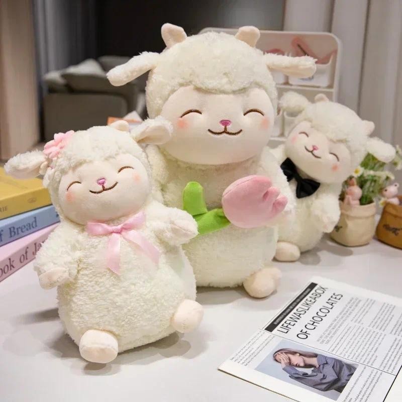 Lamb Stuffed Animal Soft Cute Lamb Plush Doll Sheep Play Toys White Birthday -ristmas Holiday Easter