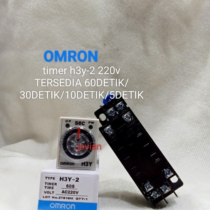BO99 timer omron h3y2 220v 60detik/30detik/10detik/5detik - 5detik
