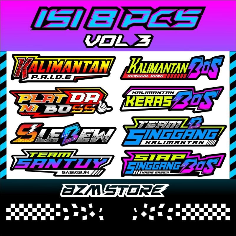 

Stiker Vol3 Isi 8pcs Original