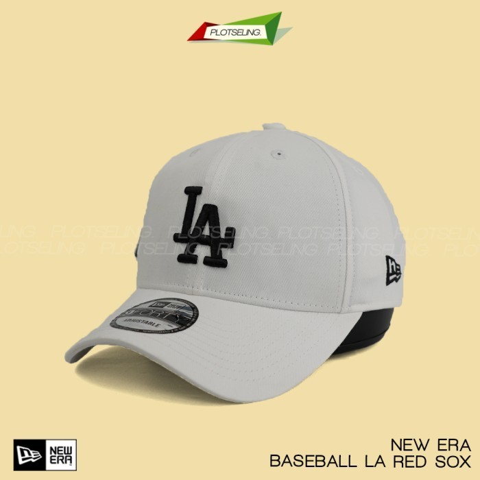 Topi Baseball Cap NEW ERA 9FORTY LA Los Angeles MLB  Unisex - Hitam LA Putih