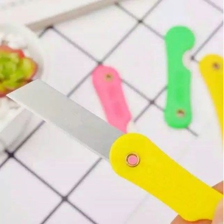 

Pisau Cutter Lipat Mini / Foldable Knife / Alat Bantu Potong Kertas Plastik Perlengkapan ATK Sekolah Kater Kecil Untuk Unboxing Paket